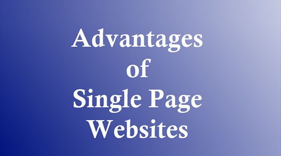 Advantages of Single Page Websites