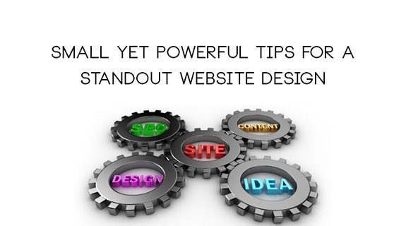 Gears to depict powerful tips for a standout website design