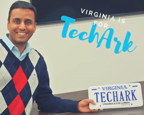 TechArk CEO with license plate