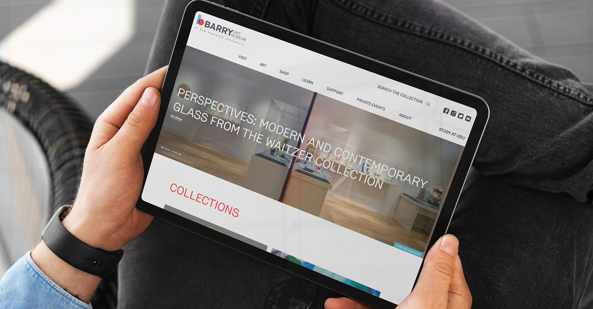 ODU Barry Art Museum opened on iPad ODU Barry Art Museum opened on iPad