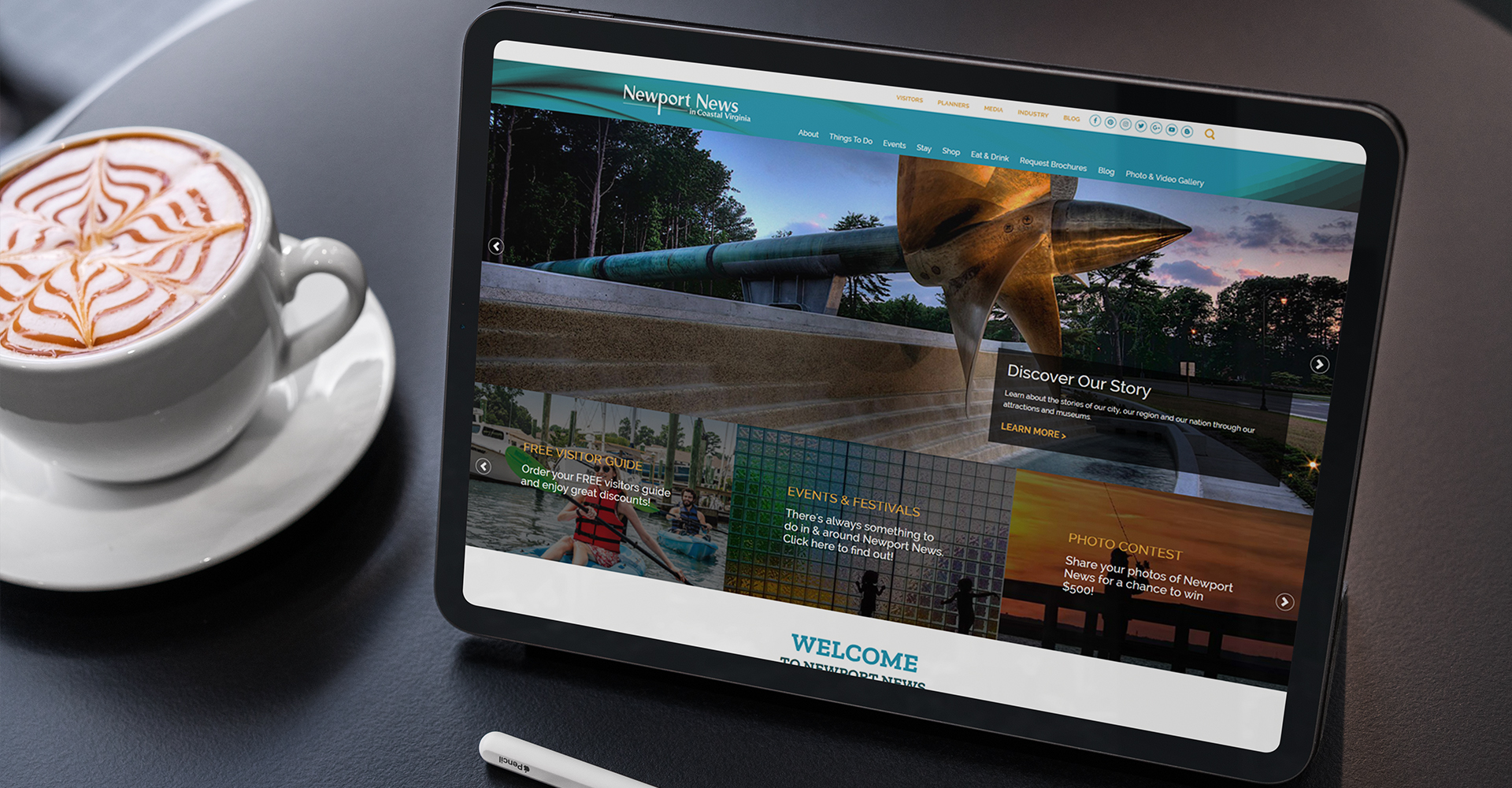 City of Newport News Opened on Laptop