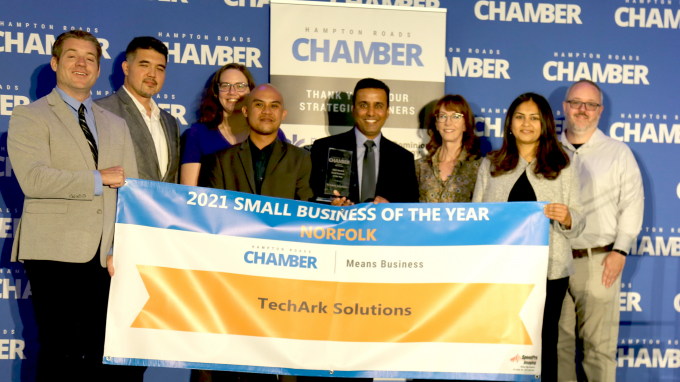 Hampton Roads Chamber - TechArk Awarded Norfolk 2021 Small Business of the Year