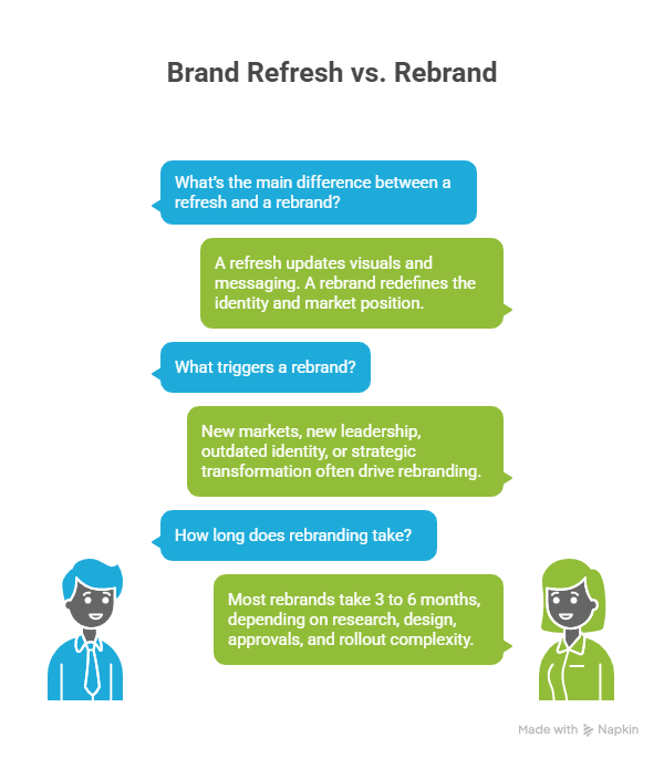 What’s the Difference Between a Brand Refresh and a Rebrand?
