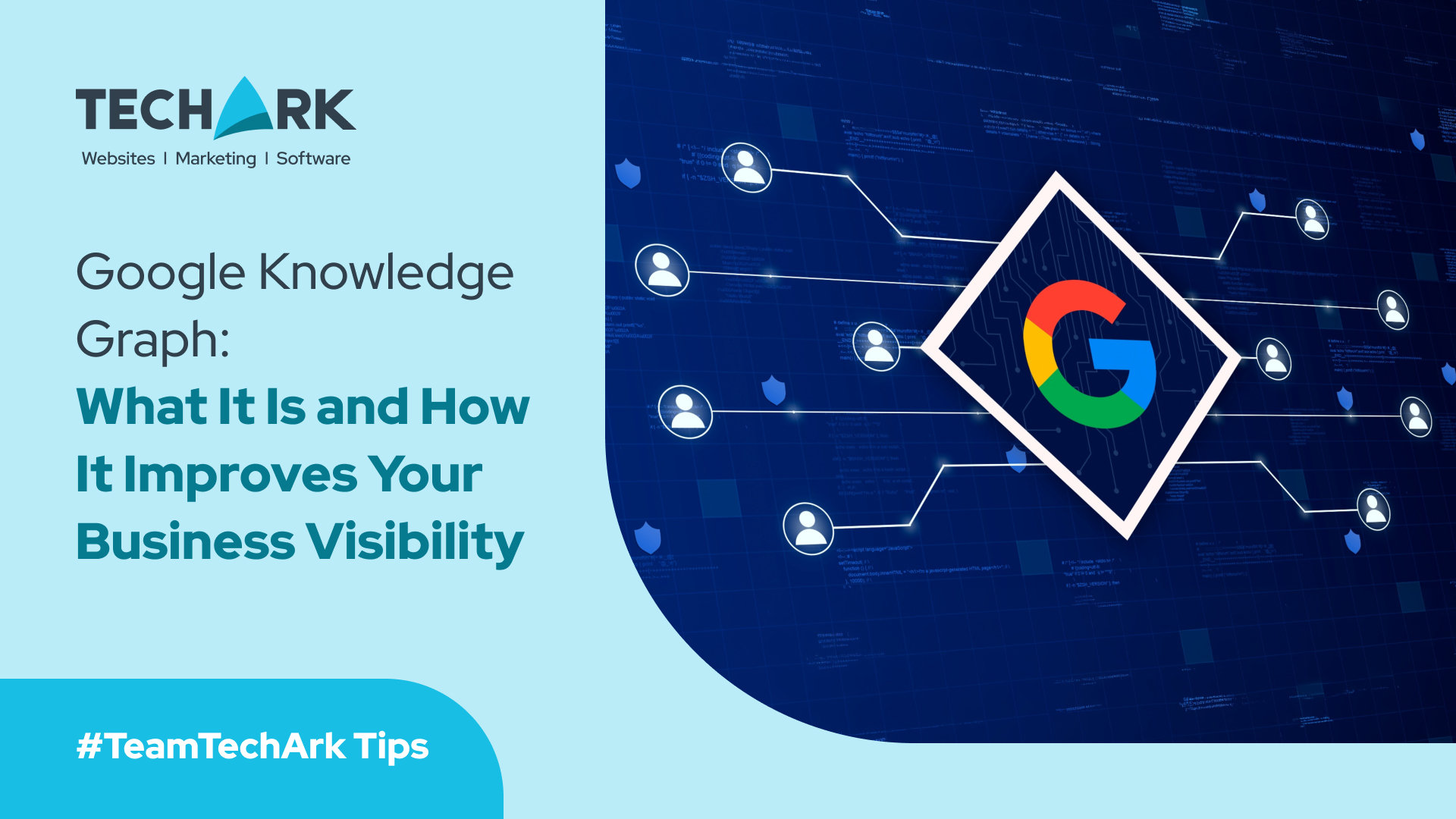 Google Knowledge Graph diagram showing entity connections and business visibility in search